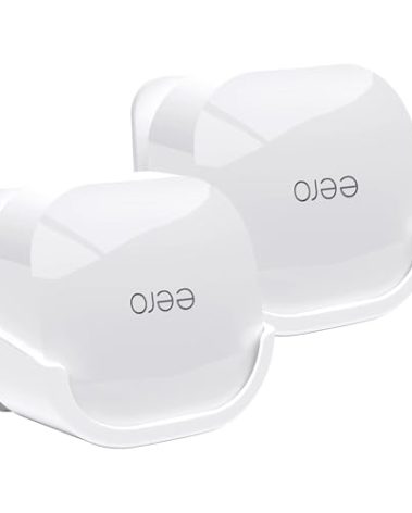 2Pack Wall Mount Holder for eero 6 Plus 6+ and eero 6 Router Mesh Wi-Fi System,Wall Mount Stand Bracket for eero 6 Plus and eero 6 tri-Band Mesh,Wall Bracket for eero 6+ Extender Router Wire Organizer