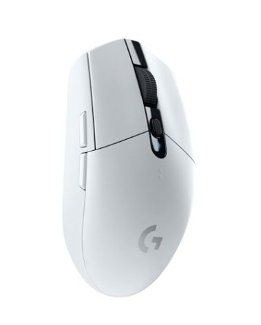 Logitech G305 LIGHTSPEED Wireless Gaming Mouse, Hero 12K Sensor, 12,000 DPI, Lightweight, 6 Programmable Buttons, 250h Battery Life, On-Board Memory, PC/Mac - White