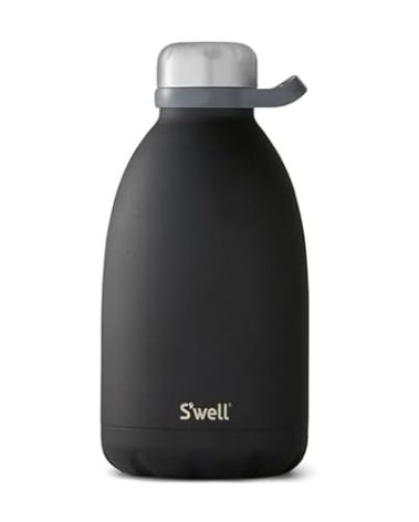 S'well Stainless Steel Roamer Bottle, 64oz, Onyx, Triple Layered Vacuum Insulated Containers Keeps Drinks Cold for 72 Hours and Hot for 24, BPA Free