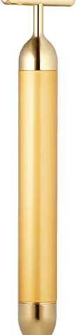 Angel Kiss Beauty Bar Energy Face Massager - 24k Golden T-Shape Pulse Electric Vibration Facial Self Skin Care Tool - Birthday Valentines Day Christmas Gifts for Her, Mom
