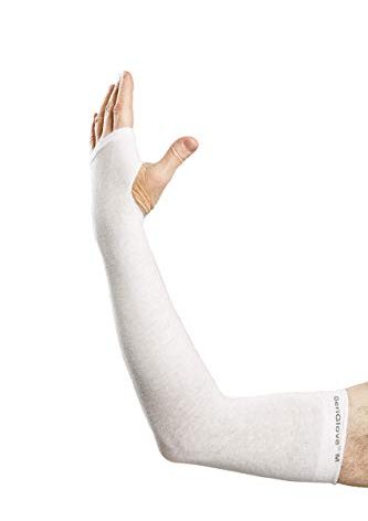 GeriGlove Prevent Products, Inc Elderly Skin Protector, Thin Skin & Tear Protective Arm Sleeve - Made In USA One Pair per Package (Medium/White)