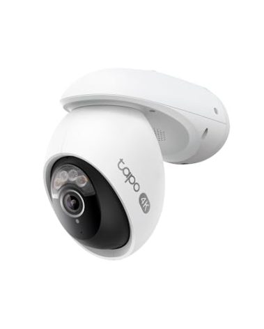 Tapo 4K 8MP Wired Pan/Tilt Outdoor Security Camera, Free Person/Vehicle Detect & 360° View, Color Night, Local AI, SD/Cloud Storage, Works w/Alexa & Google Home, 2.4 GHz WiFi C560WS