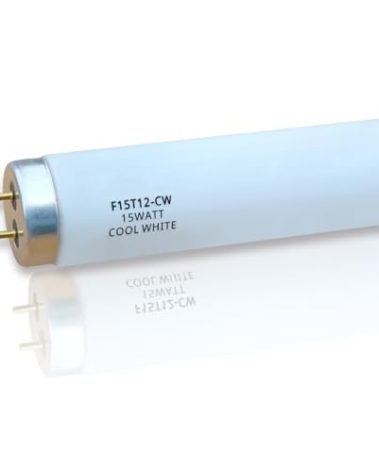 (4Pack) F15T12-CW 15W T12 Cool White 18" Fluorescent Light Bulb,Replace G E,Sylvania 21532,Philips Lamp Light Bulb,4100K Cool White, Medium Bi-Pin G13 Base