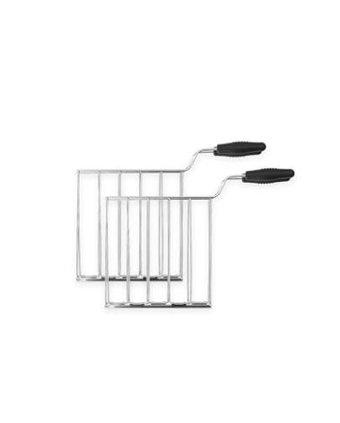 SMEG TSSR01 Sandwich Rack Set – 2-Piece Stainless Steel Toasting Cages with Anti-Heat Handles – Compatible with SMEG TSF01 & TSF03 Toasters