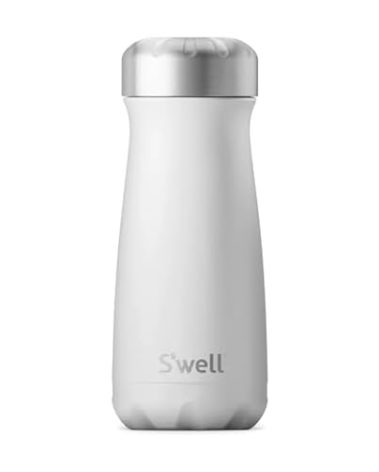 S'well Stainless Steel Traveler, 16oz, Moonstone, Triple Layered Vacuum Insulated Containers Keeps Drinks Cold for 24 Hours and Hot for 12, BPA Free, Easy Carrying On the Go