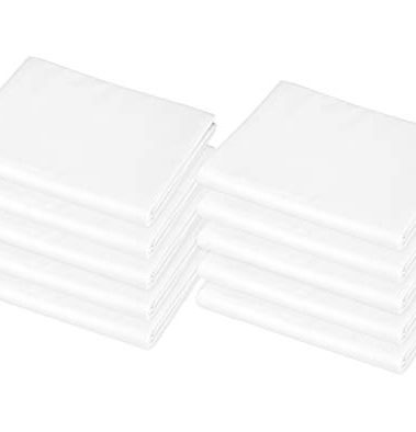 American Baby Company 10 Piece Cotton-Polyester Blend Toddler Cot Sheets 23" x 40" - Soft & Breathable Cot Sheets for Daycare and Preschool, White