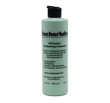 Anchorlube All-Purpose Metalworking Compound 16oz - Water-Based Cutting Fluid for Drilling, Tapping, Sawing - Great on Stainless Steel | No Oil