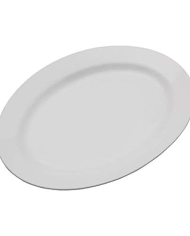 Everyday White Oval 16 inch Porcelain Serving Platter, 16-Inch