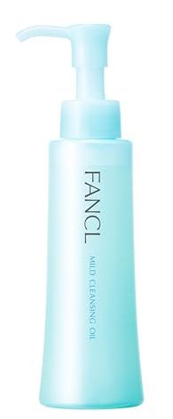 FANCL Mild Cleansing Oil, Japanese Facial Cleansing Oil, Makeup Remover, Oil Cleanser, 100% Preservative Free, Clean Skincare for Sensitive Skin [US Package] (1, Blue)