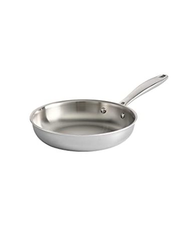 Tramontina Signature Tri-Ply Clad Stainless Steel 8-Inch Small Frying Pan, Induction-Ready Skillet, Dishwasher-Safe, NSF-Certified, Made in Brazil