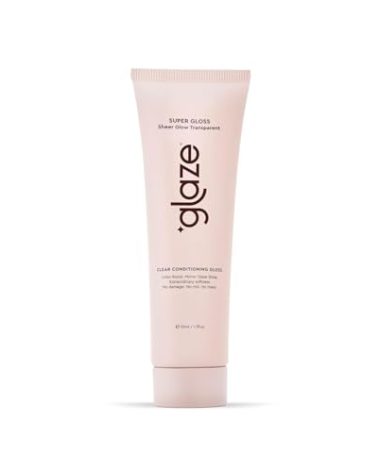 Glaze Supergloss Sheer Glow Clear Hair Gloss Mini – Smooths, Lightweight, Adds Mirror Shine & Improves the look of Damaged Hair – Travel Size 1.7 oz