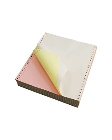 Staples Multi-Part Colored Computer Paper, 9 1/2" x 11", 3-Part, Carbonless, 1100 Sheets
