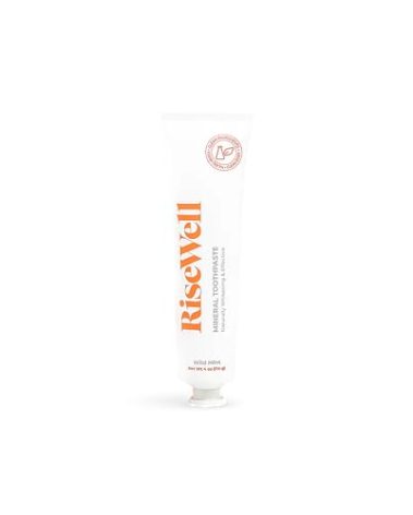 RiseWell Mineral Toothpaste - All Natural Toothpaste with Hydroxyapatite - Made in The USA, No Added Fluoride, SLS-Free - for a Stronger and Healthier Teeth, Wild Mint, 4 Oz