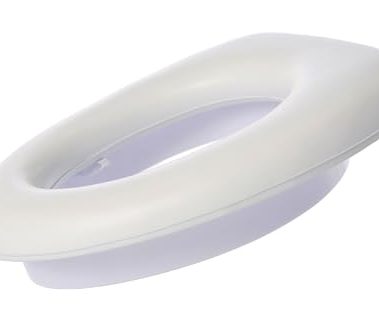 Dreambaby Soft Touch Potty Seat - Comfortable Padded Seat - With High Base Underneath for Secure Positioning - Fit Most Standard Toilets - White - Model L604