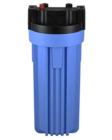 Pentair Pentek 150067 Traditional Standard Filter Housing, 3/4" NPT 10 Opaque Water Filter Housing with Cap and Pressure Relief Button, 10-Inch, Black/Blue
