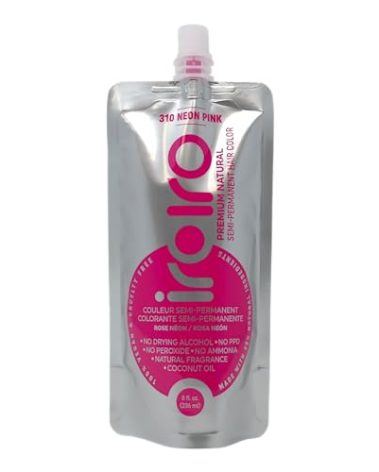 IROIRO Premium Natural Semi-Permanent Hair Color 310 Neon Pink (8oz)