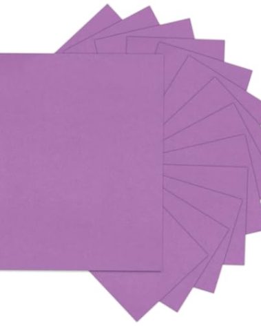 Purple Cardstock 8.5 x 11 80lb Halloween Card Stock For Printer, Goefun 24 Sheets Purple Construction Paper for Wedding Invitations, DIY Cards, Menus, Crafts