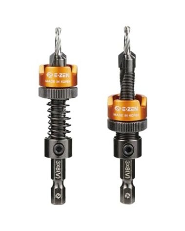 EZ EZEN Depth Adjustable Countersink Drill Bit (3 x 8mm, 1/8" x 5/16") 1PCS
