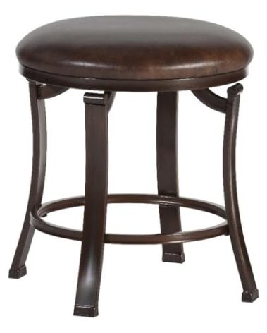 Hillsdale Furniture Hastings Backless Vanity Stool, Antique Brown