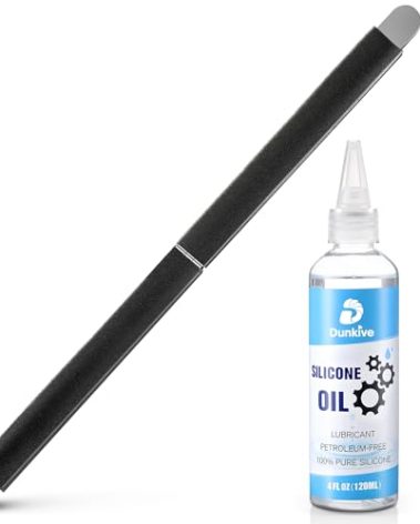 Dunkive 120ml/4oz Treadmill Lubricant with 24inch Foldable Applicator, Pure Silicone Walking Pad Oil Lube for Treadmill Belt Lubrication