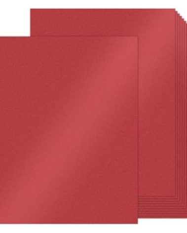 Red Shimmer Cardstock 8.5 x 11 Paper, Goefun 24 Sheets 80lb Red Card Stock Printer Paper for Christmas, Invitations, Certificates, Valentines Day, Card Making