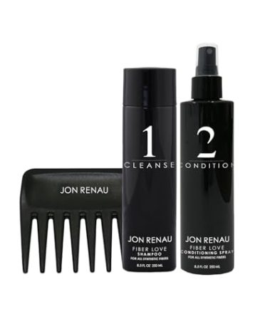 Jon Renau Synthetic Hair Shampoo & Conditioner - Shampoo & Conditioner Set With Wide Tooth Comb