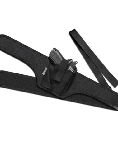 Dinosaurized Praetorian Shoulder and Belly Holster (Without mag Holder) for Men/Women, 2-in-1 Design, Quick Draw, Fits Glock 19, 26, 42, 43, LCP, LCP II, Sig P365, etc. and Similar Sized Pistols.