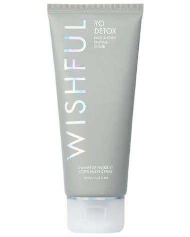 Wishful Yo Detox Charcoal Face & Body Enzyme Scrub 3.38 oz/ 100 mL