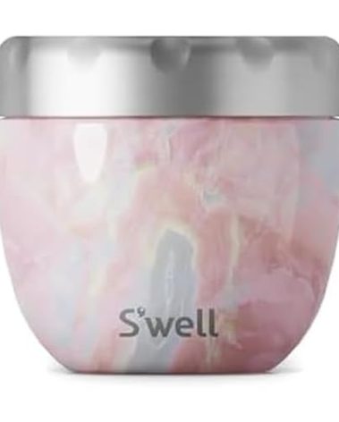 S'well Stainless Steel Food Bowls – 21.5oz - Geode Rose Eats - Triple-Layered Vacuum-Insulated Containers Keeps Food Cold for 11 Hours and Hot for 7 - Condensation-Free, Leak-Free, and Dishwasher-Safe