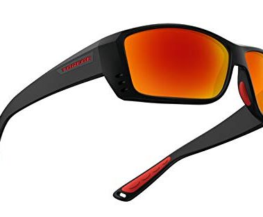 TOREGE Sunglasses Men - Sports Polarized Glasses for Baseball Fishing Cycling Running Womens Sunglasses Wrap Around Design UV400