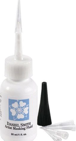 DANIEL SMITH 1oz Bottle with 5 Applicator Tips, Artist Masking Fluid, 284075001 , White