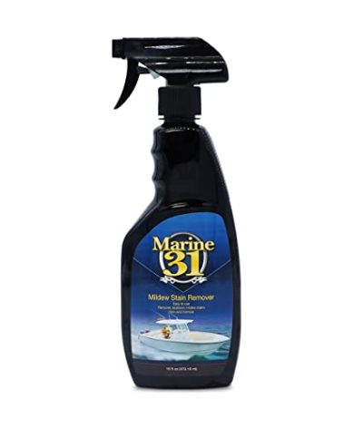 Marine 31 Mildew Stain Remover & Cleaner | Effective for Boats, Home, Patio, & Bathroom | Removes Mildew & Mold Stains | Powerful Cleaning Formula | 16oz