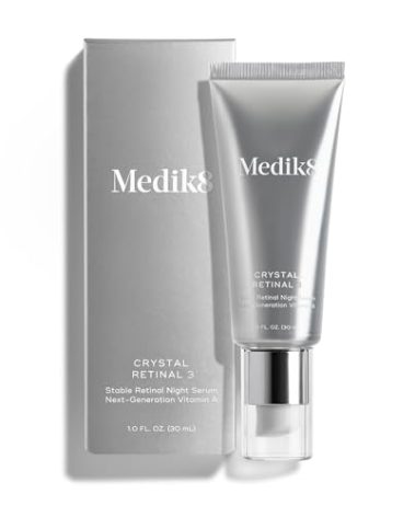 Medik8 Crystal Retinal 3 - Firming, Advanced Skin Retinaldehyde Face Serum - Night Serum with Hyaluronic Acid and Vitamin E - Gluten Free - 1 oz