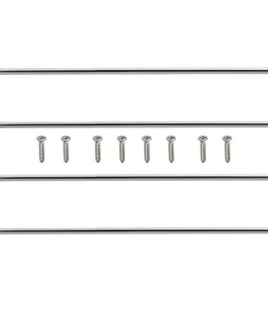 YYST Type A 16" to 39.5" Swivel End Curtain Sash Rod for Top & Bottom Doors & Sidelights Window Petite Café Sidelight Rods W Screws (Black-4)
