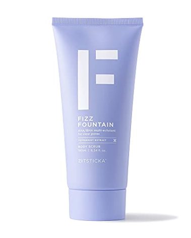 FIZZ FOUNTAIN™ by ZitSticka - AHA/BHA Body Scrub Exfoliant, Built for Acne-Prone Skin, Delivering Clearer Pores, Cleaner Skin and Future Clarity