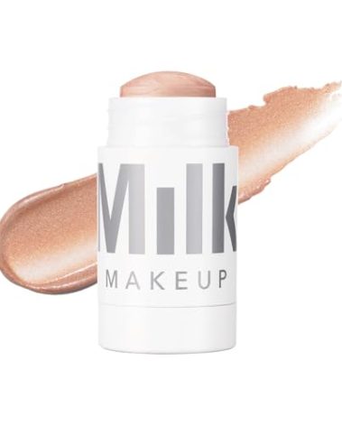 Milk Makeup Highlighter – Cream Highlighter Stick for Face + Body with Radiant, Shimmery Glow – Buildable, Blendable, Vegan Formula for All Skin Types – Lit (Champagne), 0.21 oz