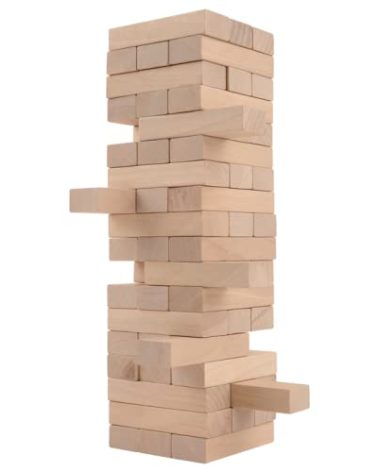 CoolToys Timber Tower Wood Block Stacking Game – Original Edition (48 Pieces)
