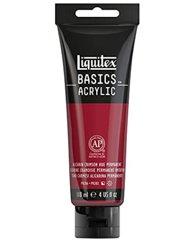 Liquitex BASICS Acrylic Paint, 118ml (4-oz) Tube, Alizarin Crimson Hue