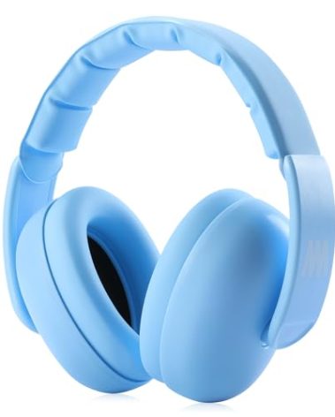 Mumba Noise Reduction Safety Ear Muffs, Baby Toddler Kid Sensory Ear Hearing Protection Earmuff, NRR 25dB Noise Cancelling Sound Proof Headphones for Flying Travel, Concerts, Fireworks, Shooting, Blue