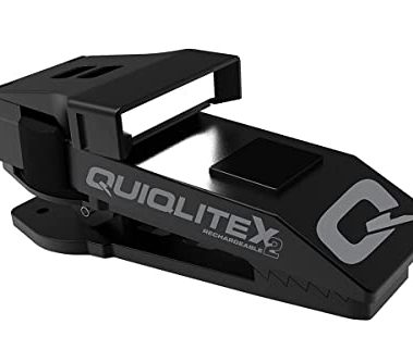 QUIQLITEX2 White LITE Hands-Free LED Pocket Light, 20-200 lumens, Safety Strobe, Aluminum Housing (USB Rechargeable)