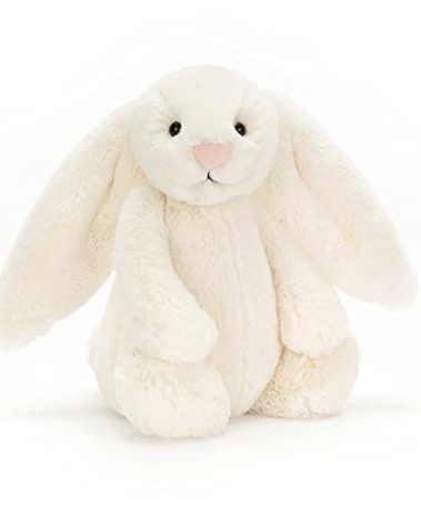 Jellycat Bashful Cream Bunny Stuffed Animal, Medium 12 inches | Rabbit and Bunny Plush Toy | Classic Children's Gift