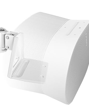 EMAQUIN Wall Mount Bracket for Sonos Era 300 Speaker (Swivel and Tilt,Sturdy Metal,Enduring Paint Finish,Easy to intall,Compatible with Sonos Era 300,Single pc,White)