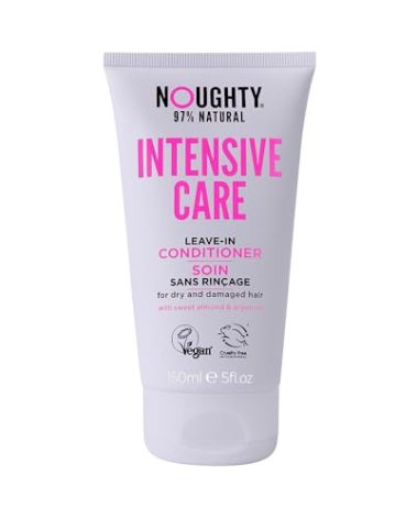Noughty 97% Natural Intensive Care Leave In Conditioner, to Banish Damaged Hair and Split Ends with Sweet Almond Extract and Argan Oil, Sulphate Free Vegan Haircare 150ml