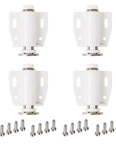 DonYoung Magnetic Touch Latch, 4 Pack Push Open Cabinet Door Latches and Catches, Push Release Opener Door Magnets, RV Drawer Closure for Wardrobe Cabinet Kitchen Cupboard Closet Door …