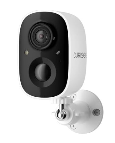 CURISEE Outdoor Security Camera Wireless 2K Camera for Home Security Wireless Outdoor Battery Security Cameras 2.4GHz WiFi Smart Motion Detection,Color Night Vision,Waterproof, Cloud/SD Storage