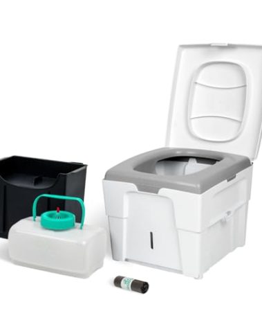 TROBOLO WandaGO Lite composting toilet, compact camping toilet for on the go, portable urine diverting dry toilet