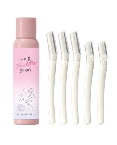 Beauty7 Hair Identifier Spray for Face Shaving Skin Body Face Hair Identifying Spray for Women Shaving Powder Spray with Razor Suitable for All Skin Types