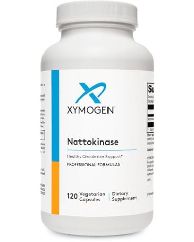 XYMOGEN Nattokinase - Nattokinase 2000 FU Blood Pressure Supplements - Heart Health, Circulation & Blood Pressure Support - Gluten Free, Vegan, Non GMO (120 Capsules)
