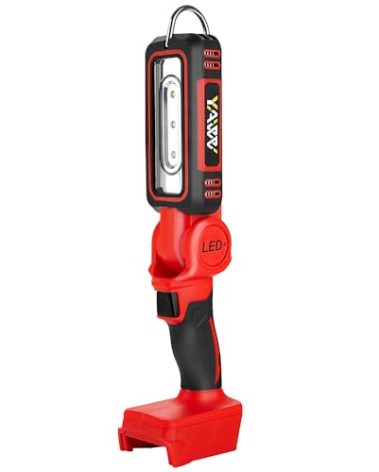 YAWV Cordless LED Work Light for Milwaukee M18 MAX Battery, Two Levels Adjustable Up to 1000 Lumens with Low Voltage Protection, 140 Degree Rotating Wide-Angle Lighting for Workshop, Camping, Outdoor