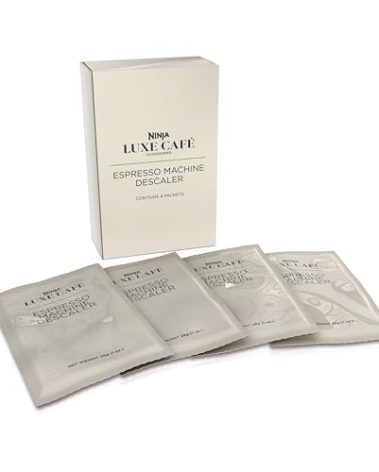 Ninja Luxe Café Espresso Machine Descaler 4-Pack, Espresso & Coffee Machine Cleaner, Descale Powder, XSKDSCLSOL4PK